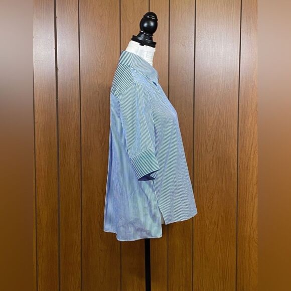 Akris Punto Striped Blouse size 6 - Picture 5 of 9
